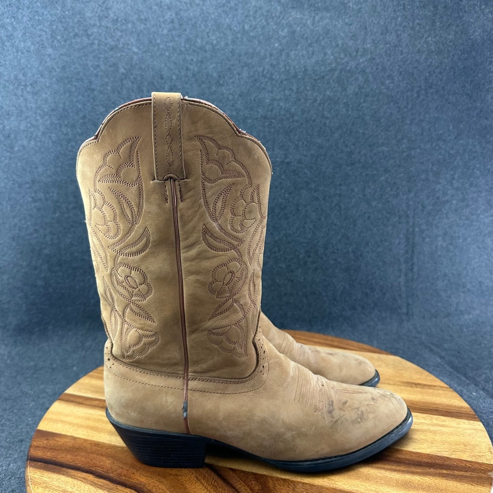 Road Wolf Women's 9M EU40 Western Cowboy Boots Leather Embroidered